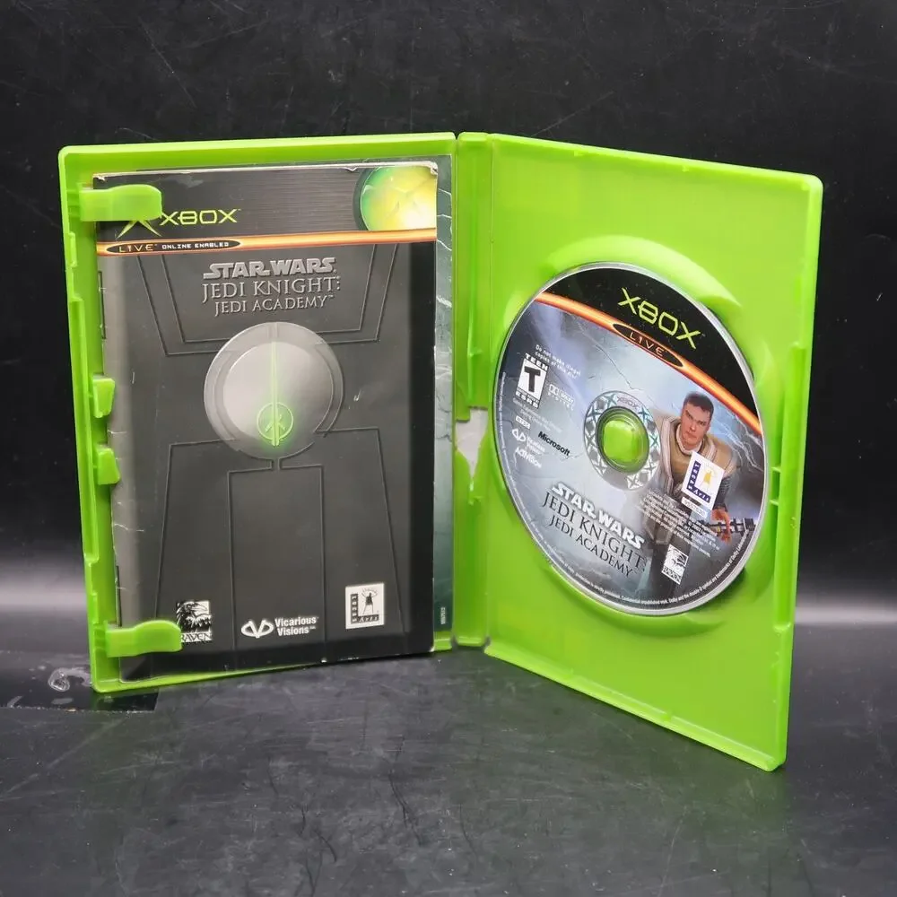 Xbox Star Wars Jedi Knight Jedi Academy Game w/ Manual & Case 2003 Untested